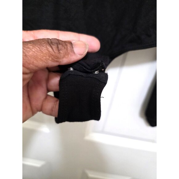 Lulus Black V-Neck Long Sleeve Bodysuit - Size M - Picture 5 of 7